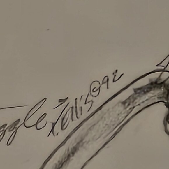 Set of 2 Framed Hand Signed Black History Graphite Drawings by T. Ellis - Picture 9 of 14